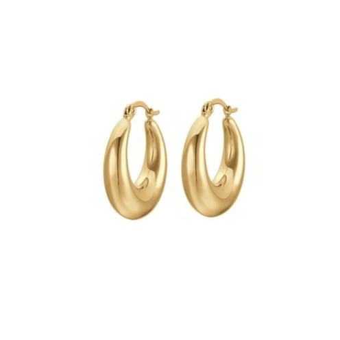 Orecchini Luca Barra boccolo acciaio ip gold