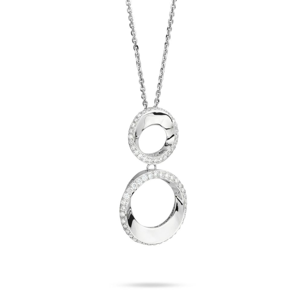 Collana Boccadamo Caleida cerchi e zirconi bianchi