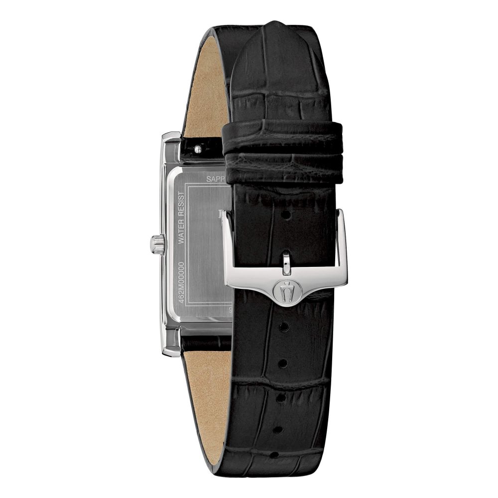 Orologio Bulova Classic Rectangle pelle nera 29mm