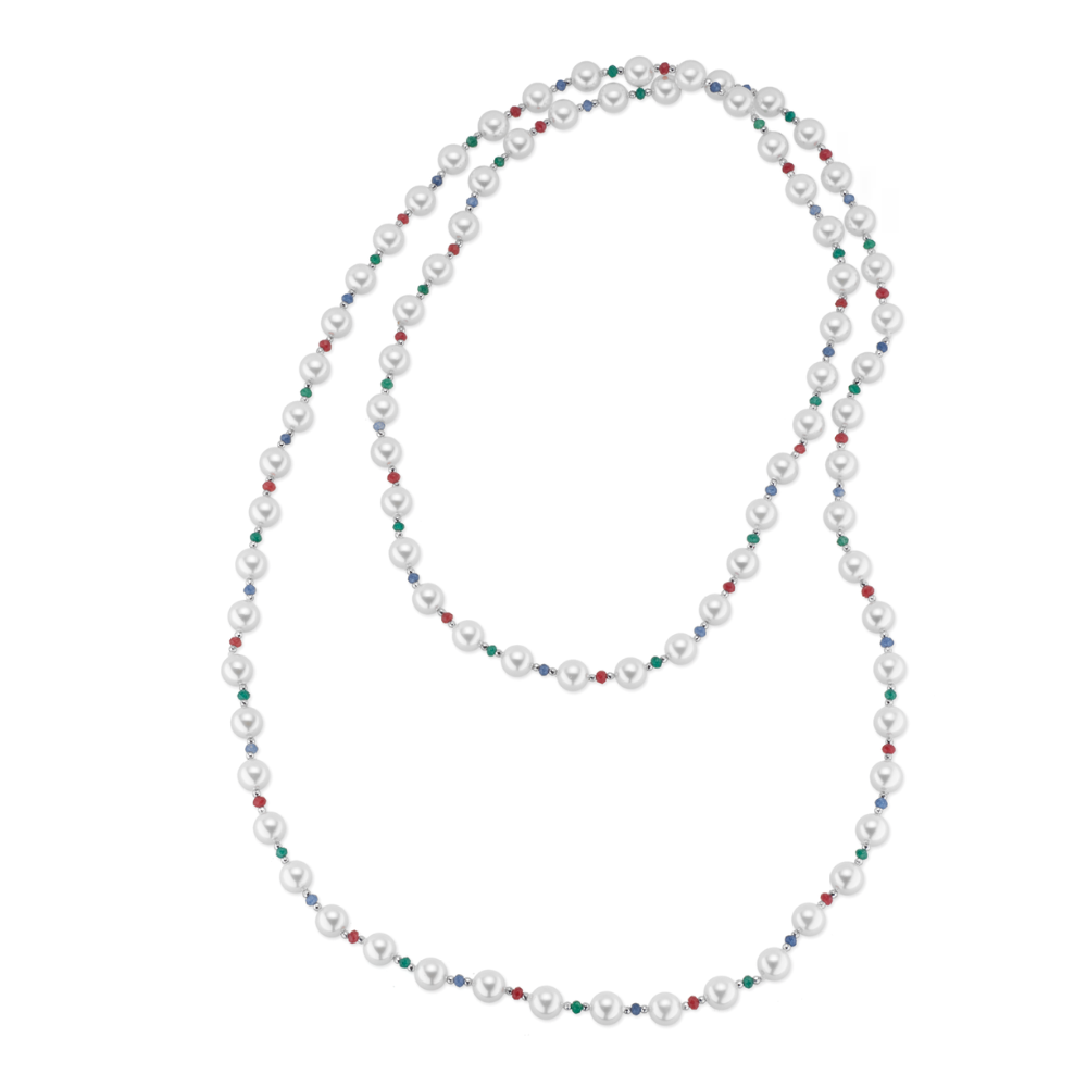 Collana Sovrani Pelle di Maiorca e cristalli