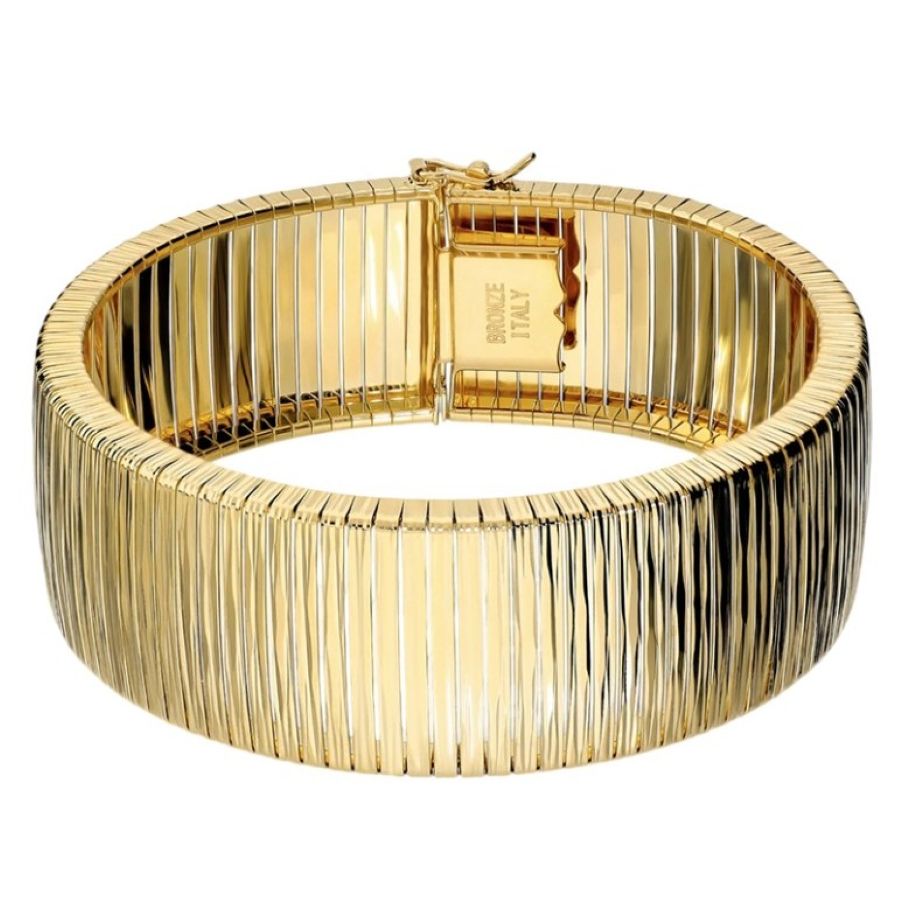 Bracciale Etrusca Gioielli Itaca Omega Dorato Diamantato