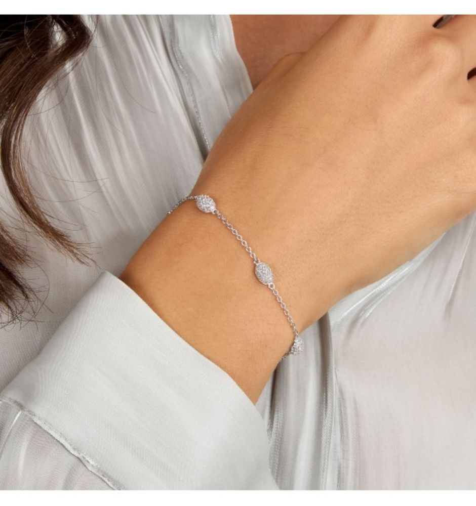 Bracciale Morellato 3 Pave Argento Bianca
