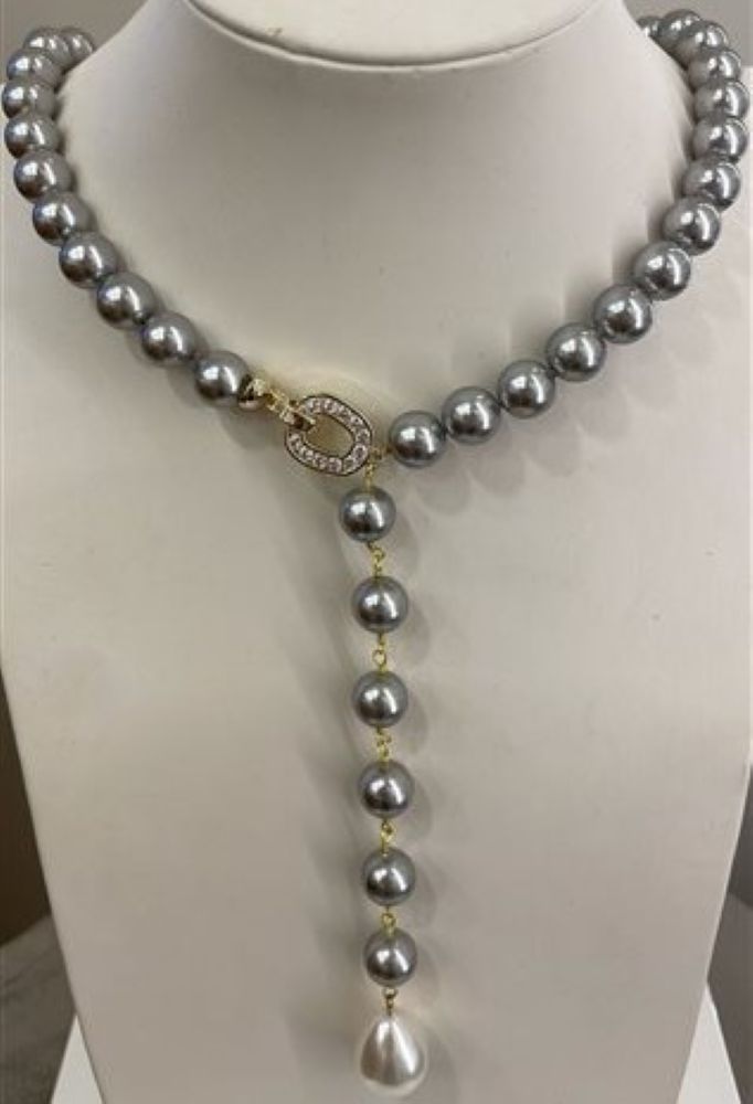Collana Sovrani Perle grigie e bianca