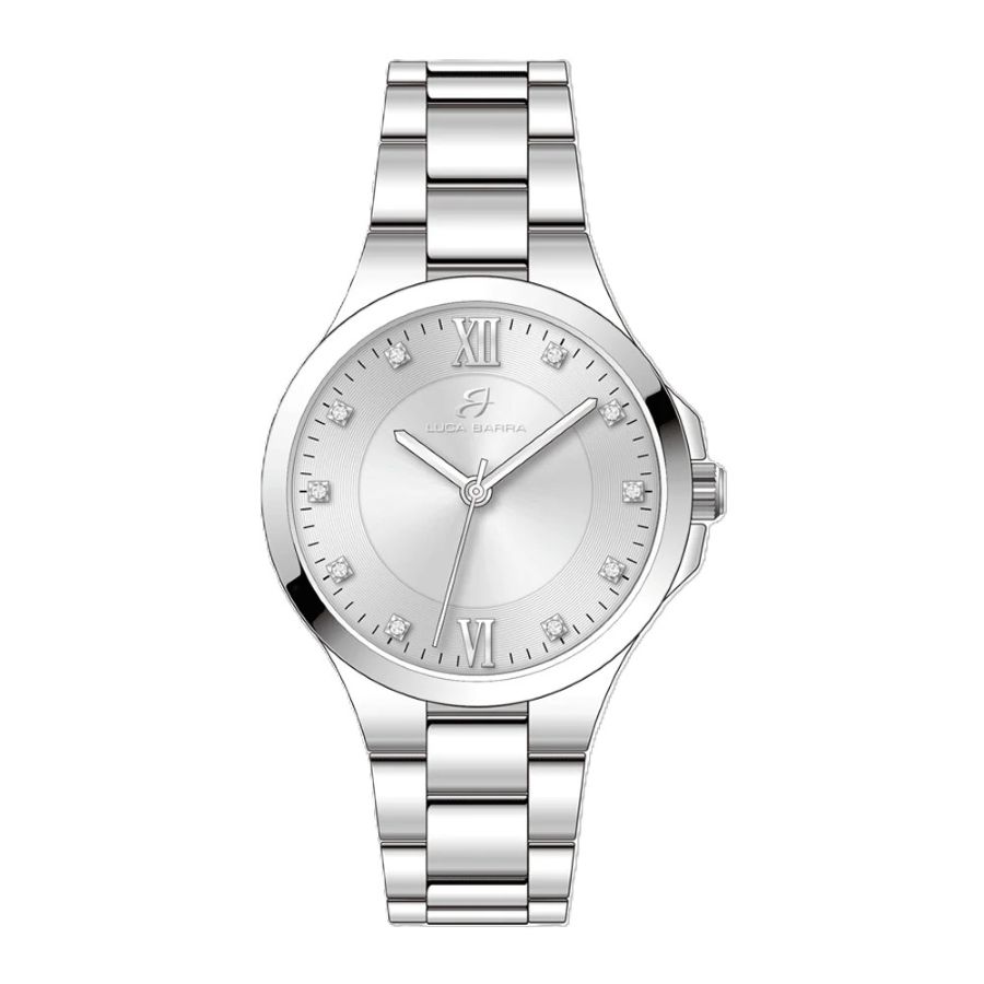 Orologio Luca Barra acciaio quadrante silver 34mm