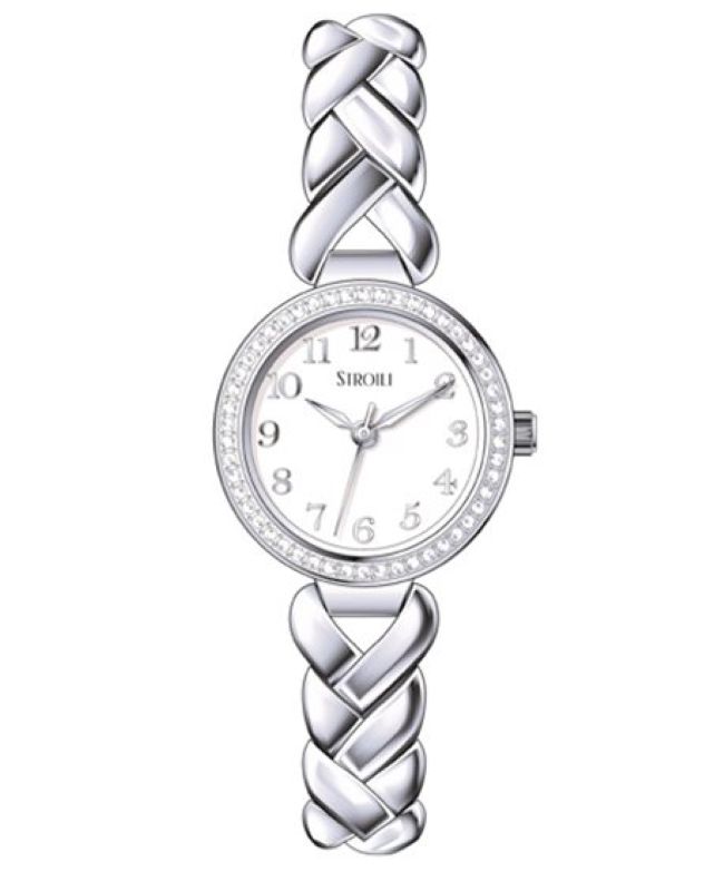 Orologio Stroili Al Quarzo Roma 24,5mm Silver Strass