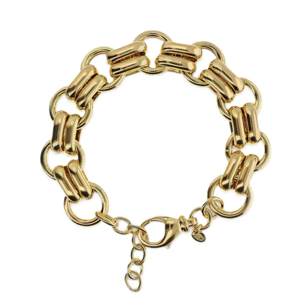 Bracciale Etrusca Gioielli con Maglie Ovali e Anelli
