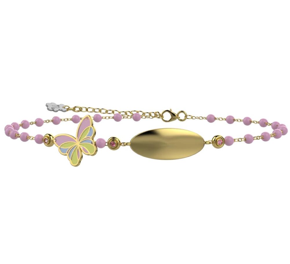 Bracciale Nanan incidibile Bimbi con Fatina dei Sogni Rosa