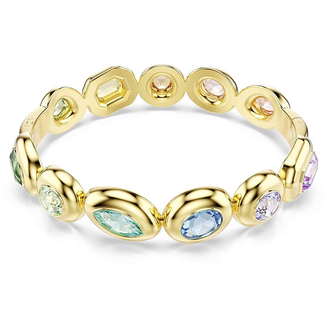 Bracciale Swarovski Gema Rigido Multicolor placcato color oro M