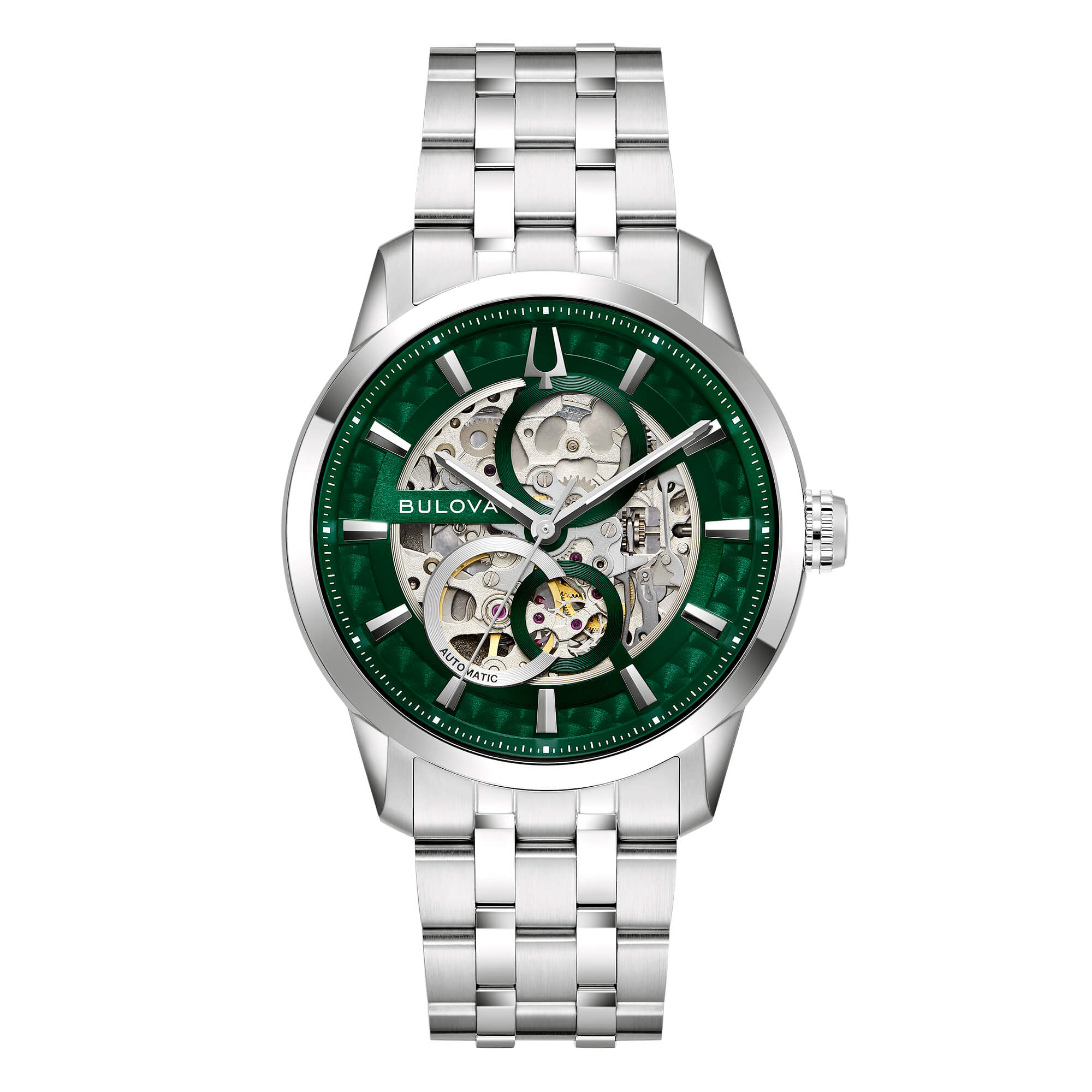 Orologio Bulova Sutton Skeleton verde
