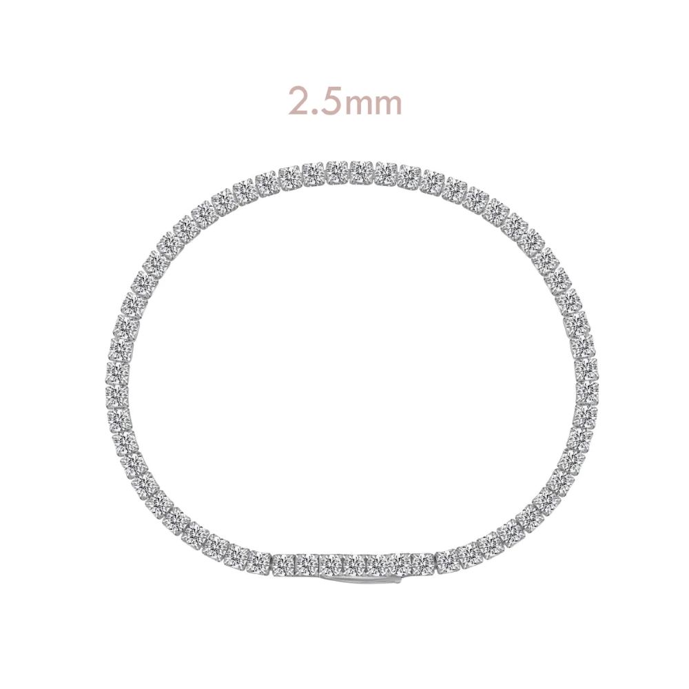 Bracciale Almira Gioielli Tennis argento e zirconi 2.5mm