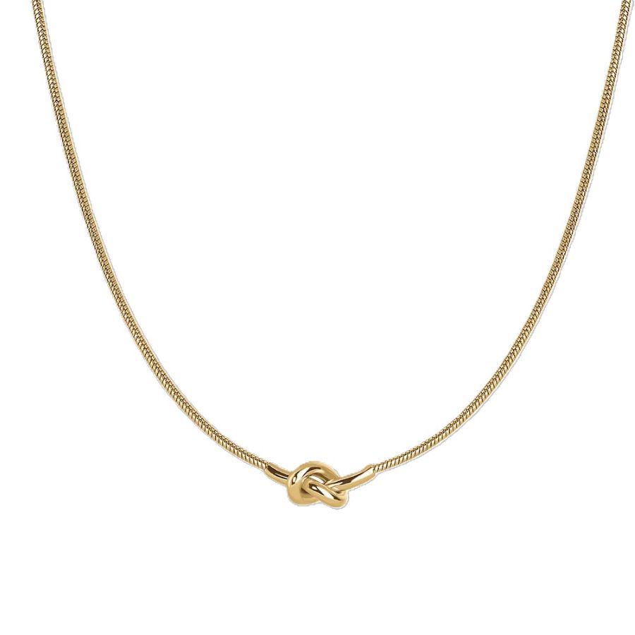 Collana Luca Barra acciaio ip gold con nodo