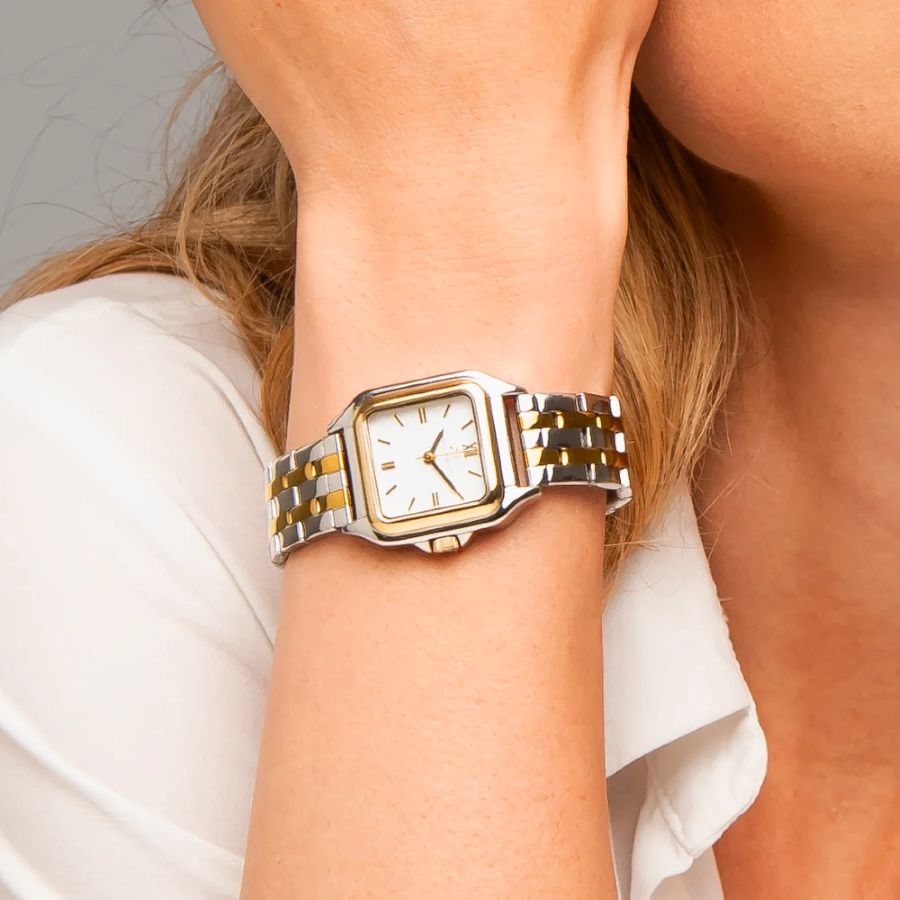 Orologio Luca Barra acciaio e ip gold quadrante bianco 27,5mm