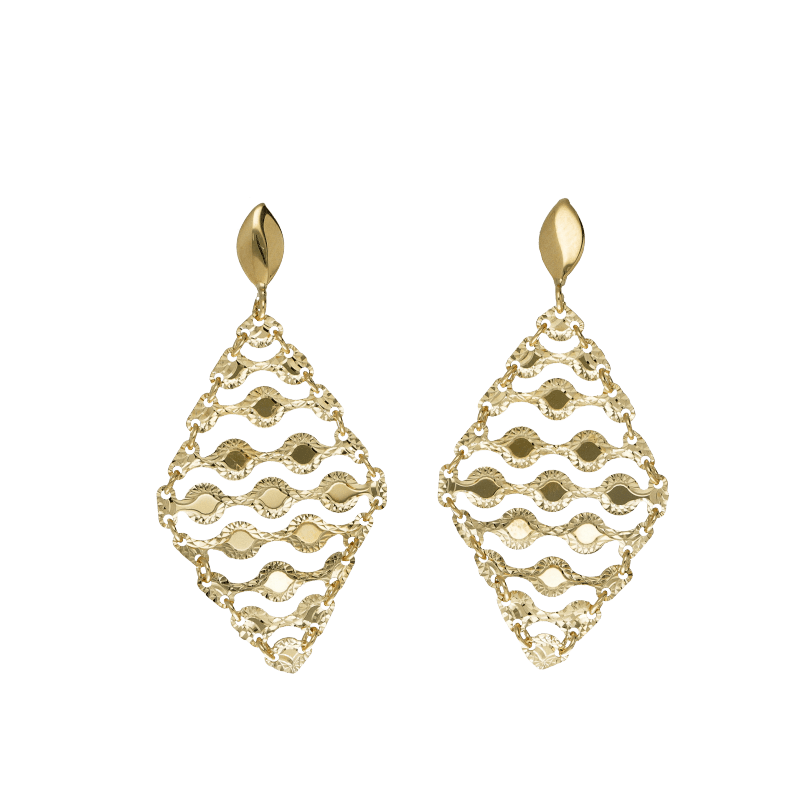 Orecchini Oro 18 kt pendenti a fantasia