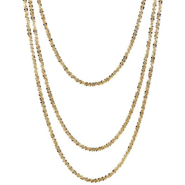 Collana Etrusca Gioielli Itaca Multifilo Dorata