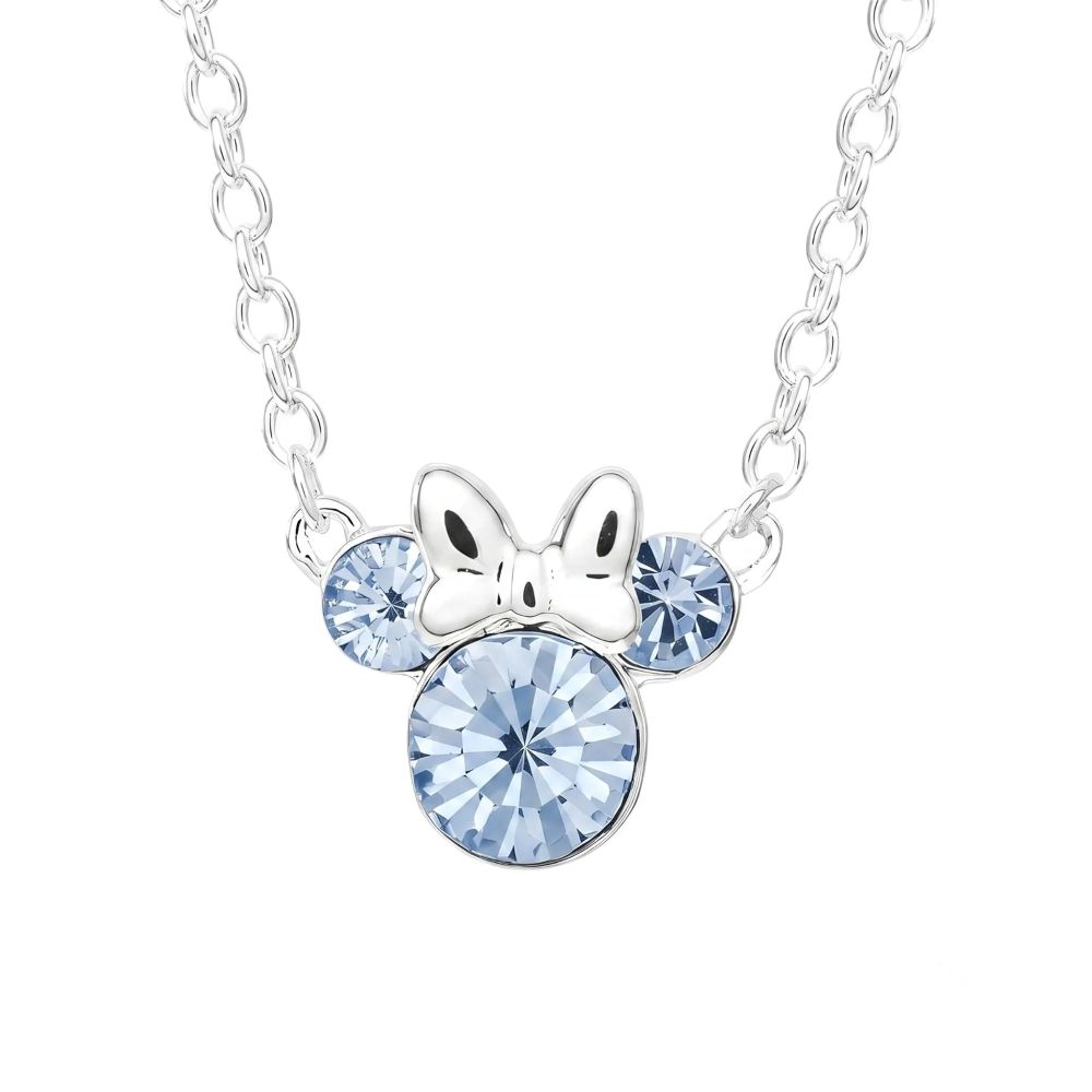 Collana Disney Minnie Mouse Cristalli Azzurri