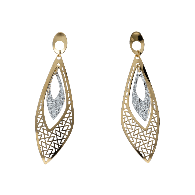 Orecchini Oro 18 kt Donna Pendenti a foglie