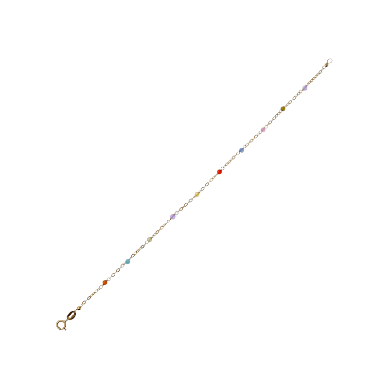 Bracciale Oro 18 kt Donna con pietre colorate