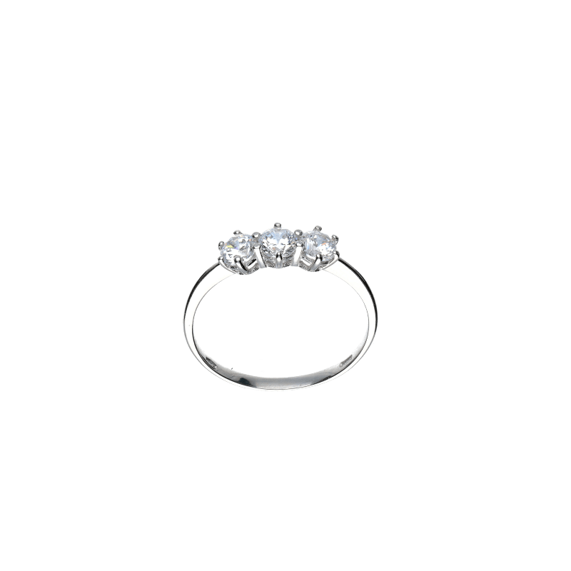 Anello Oro 18 kt Donna Trilogy Zirconi