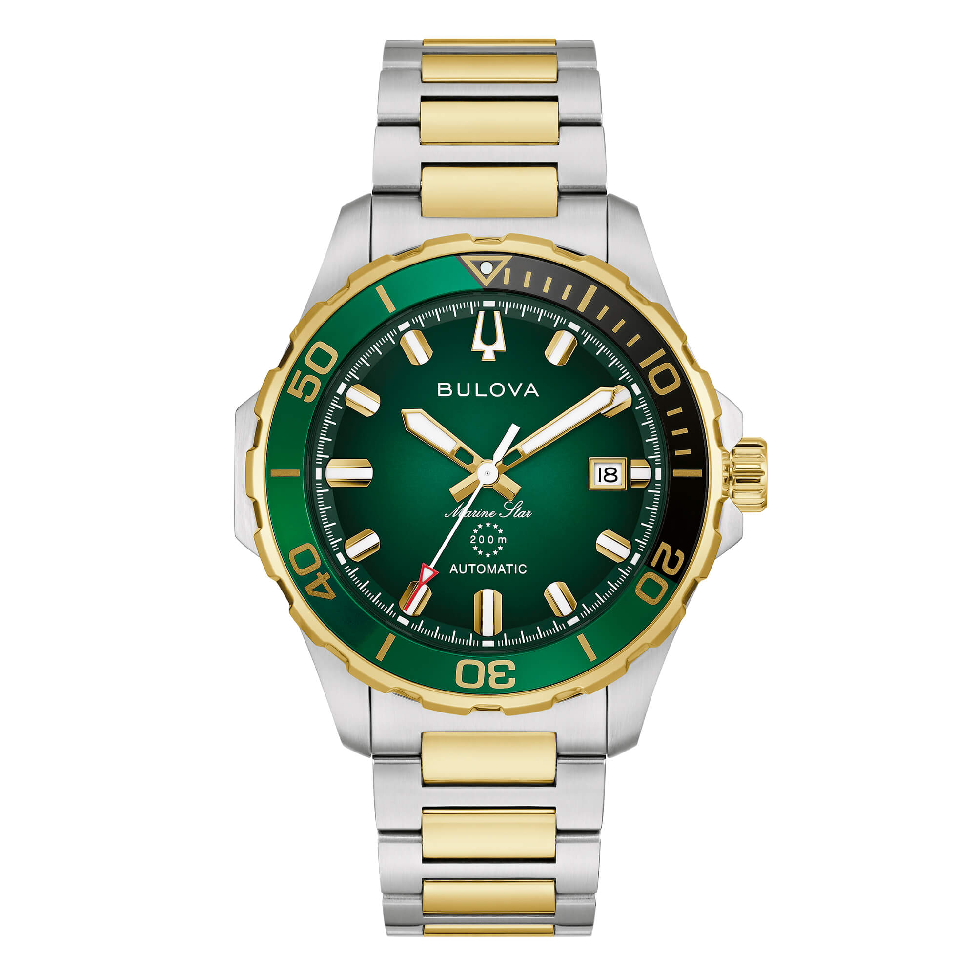 Orologio Bulova Marine Star Automatic bicolore quadrante verde b41 mm