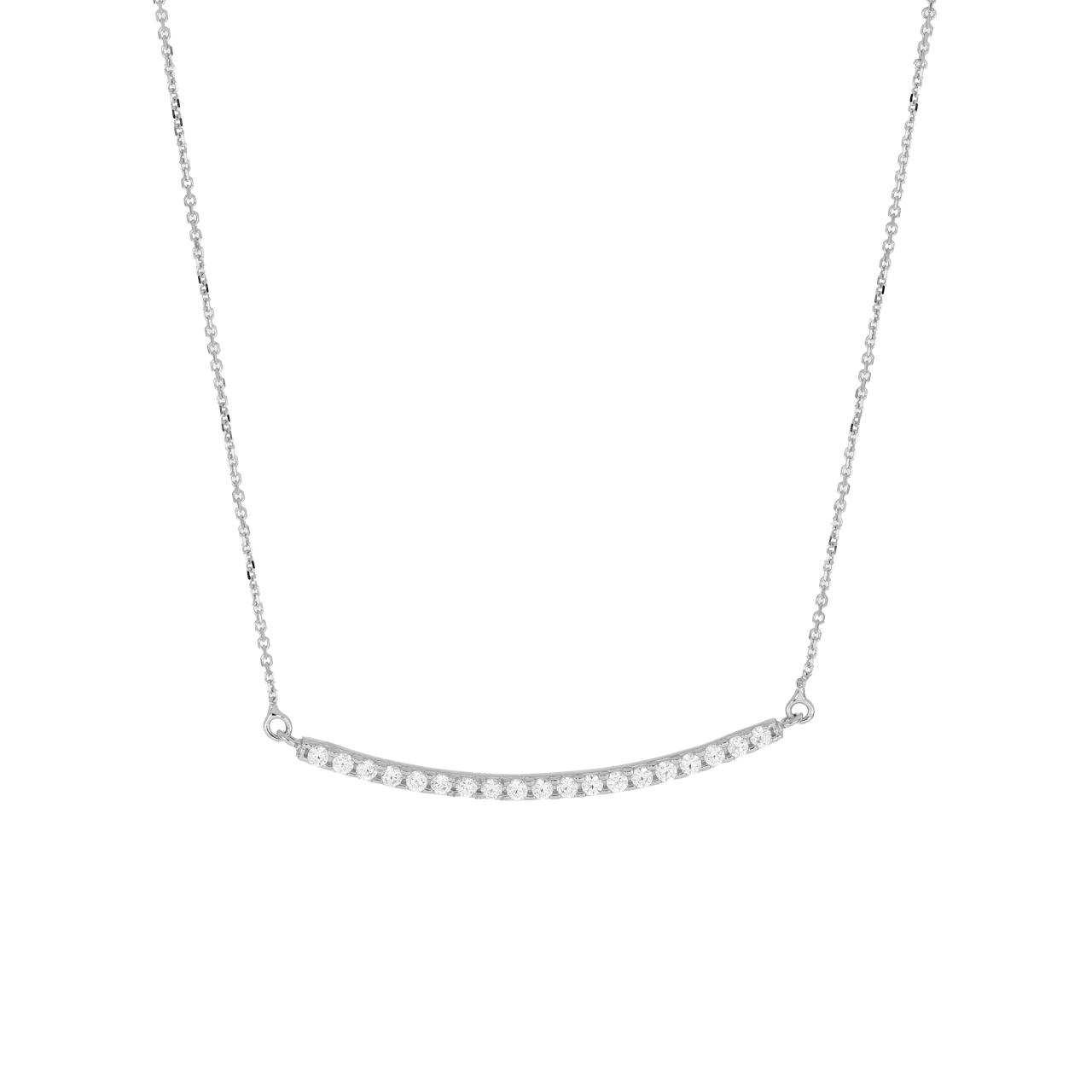 Collana I Gold con zirconi bianchi oro 9kt