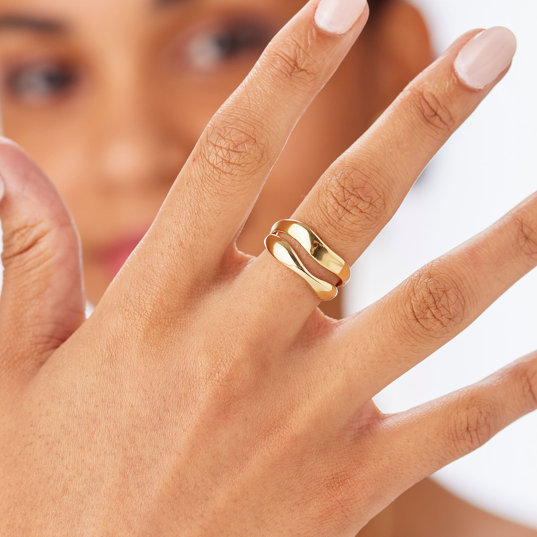 Anello S'Agapo' Emotion dorato mis 16