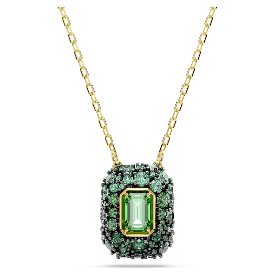 Collana Swarovski Sublima verde Finitura oro 18K