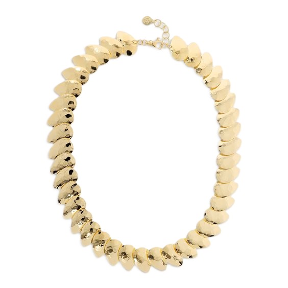 Collana Etrusca Gioielli Elementi a Goccia Martellati