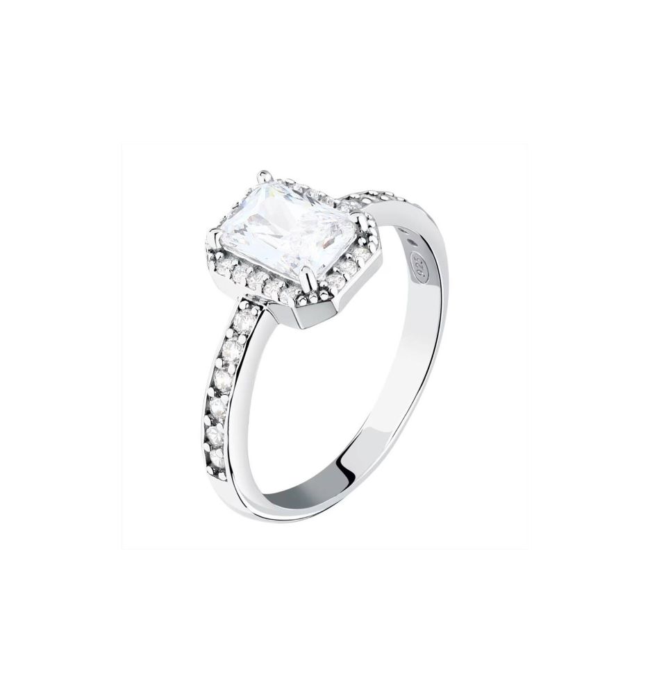 Anello Morellato Argento con cristallo bianco mis14