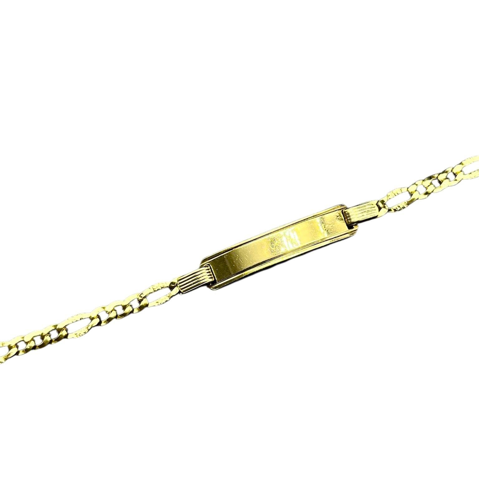 Bracciale Oro 18 kt Uomo con medaglietta oro giallo