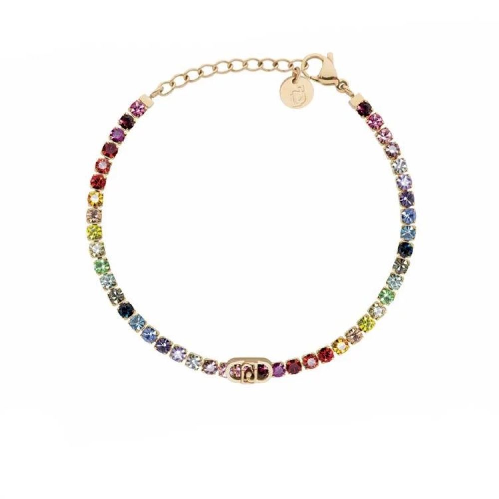 Bracciale Liu Jo Tennis Dorato Multicolor