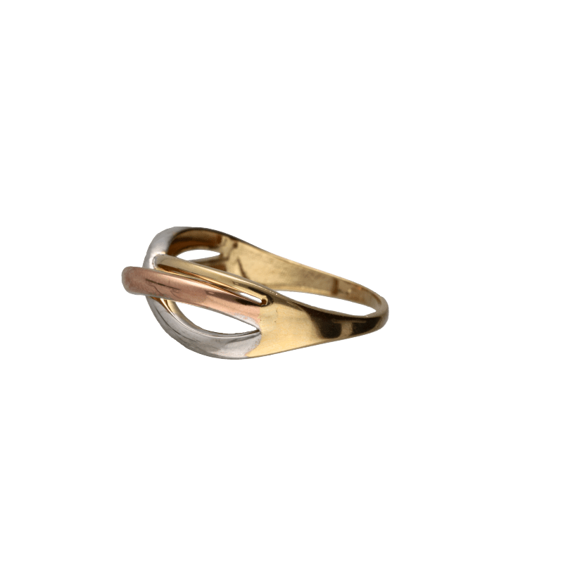 Anello Oro 18 kt Donna tre colori a fascia