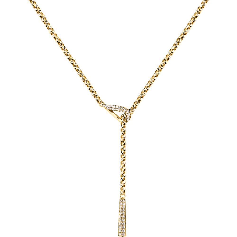 Collana Morellato Design girocollo con cristalli e pendente dorato