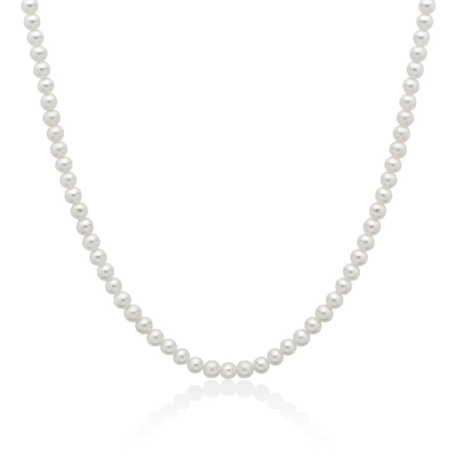 Collana Miluna in oro bianco 9KT e perle 5-5,5 mm