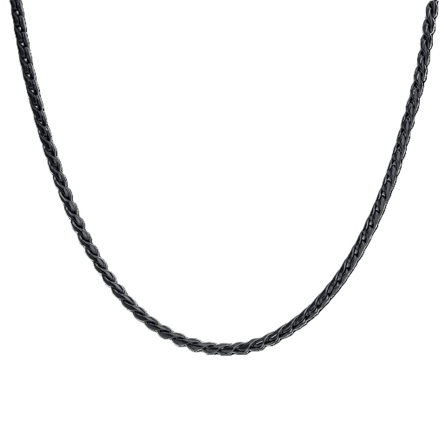 Collana Luca Barra Acciaio Ematite Nera