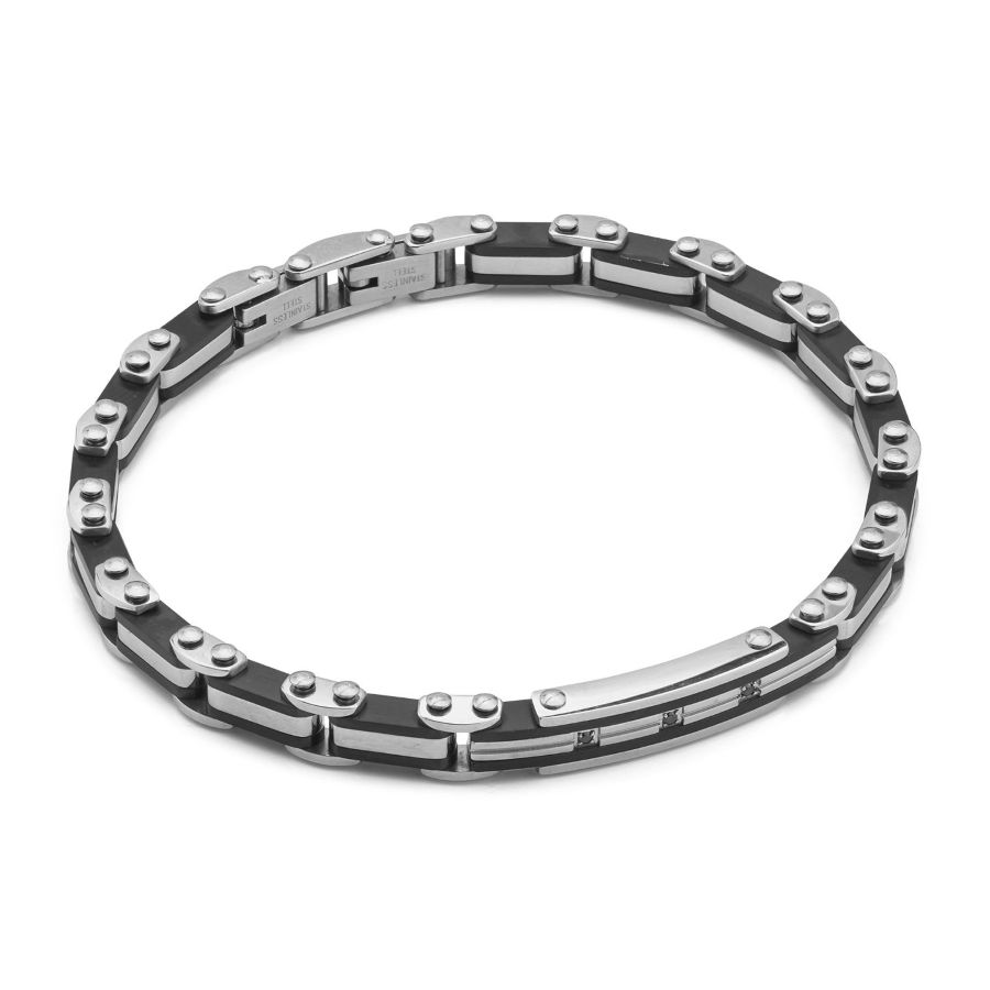 Bracciale Boccadamo in acciaio con maglia articolata