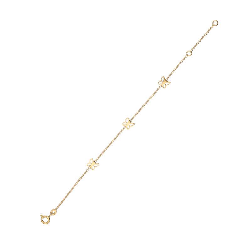 Bracciale Oro 18 kt Bimba farfalline vuote