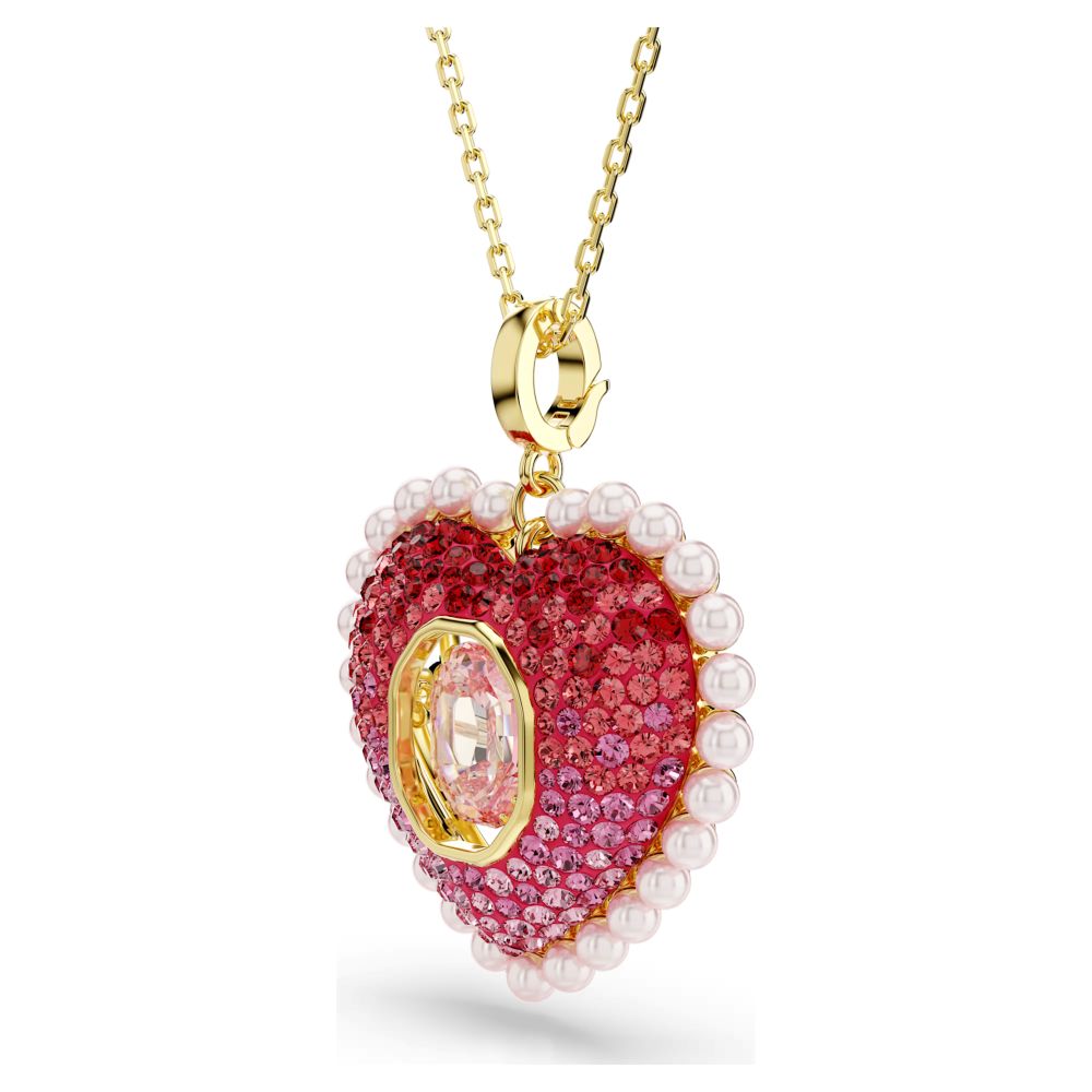 Collana Swarovski Idyllia Charm cuore Rosa placcato color oro