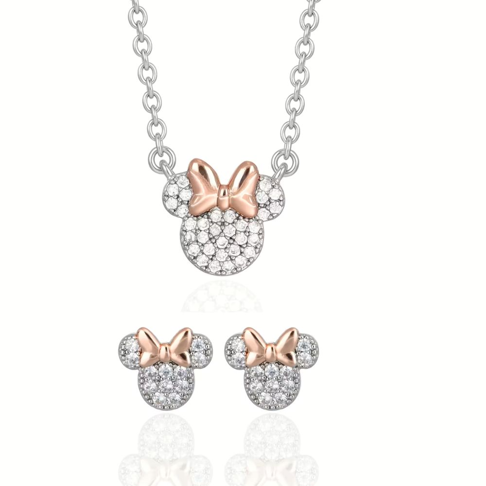 Collana Disney Set Minnie Mouse Cristalli