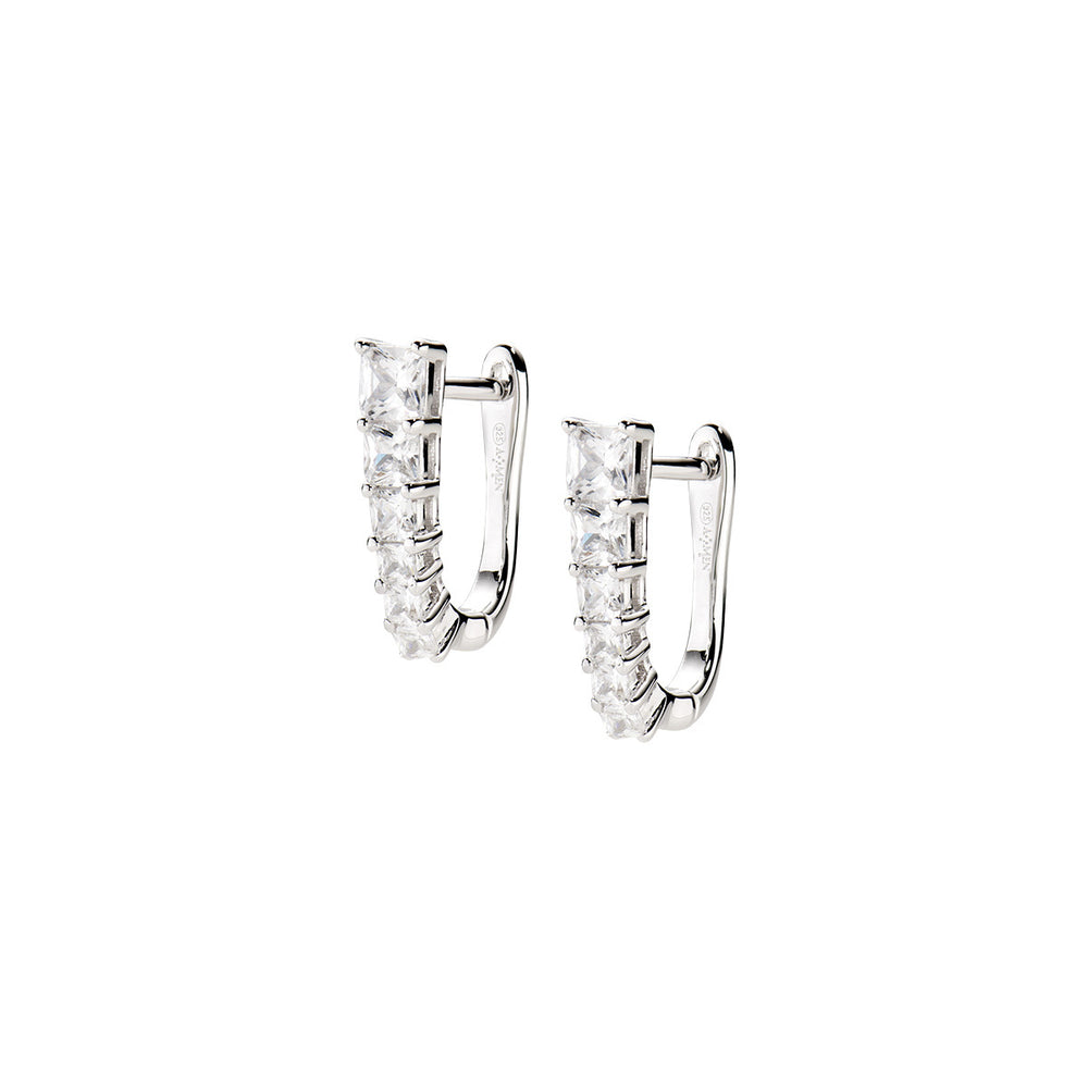 Orecchini Amen Huggies Ovali con Zirconi piccoli