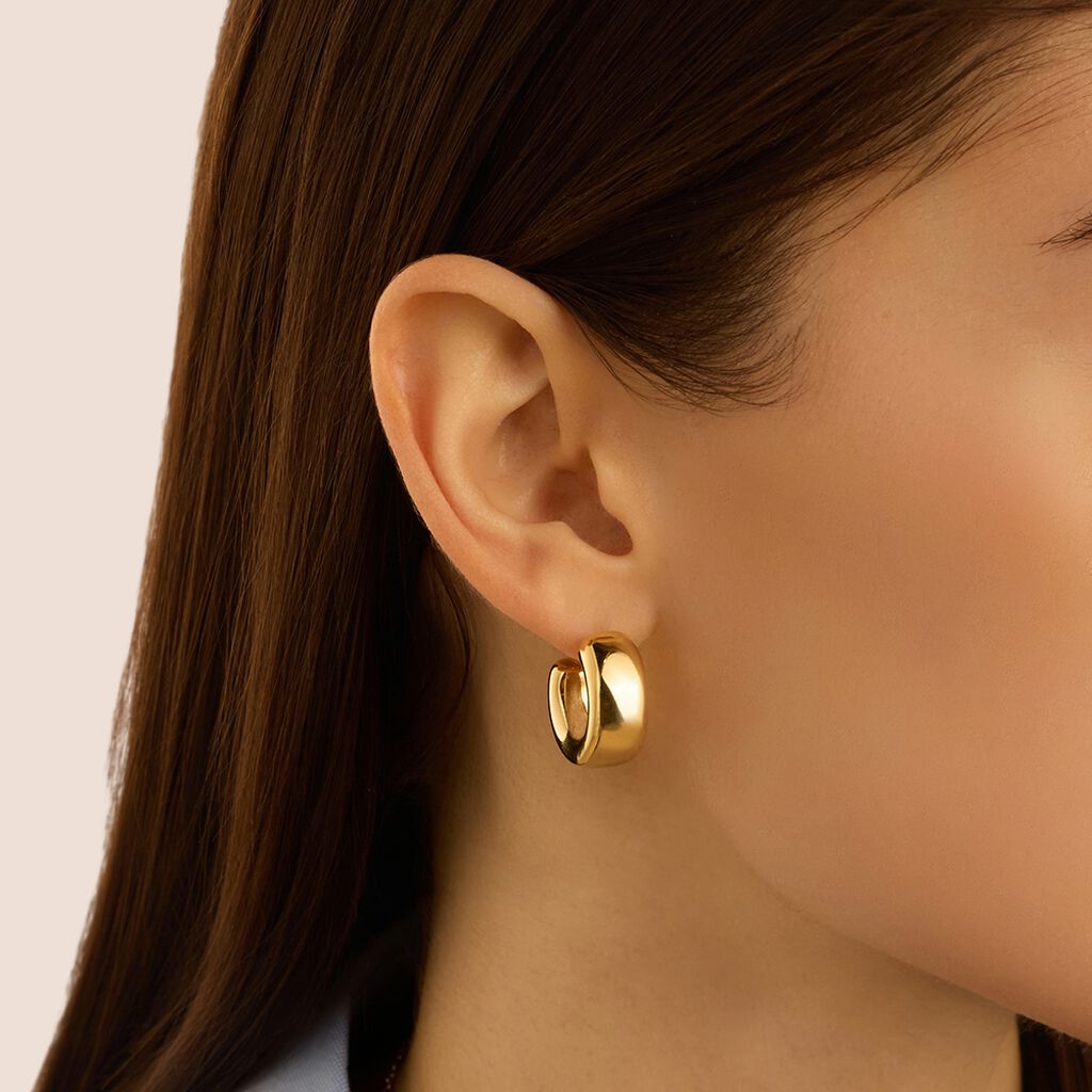 Orecchini Stroili Radiance cerchio Acciaio Dorato