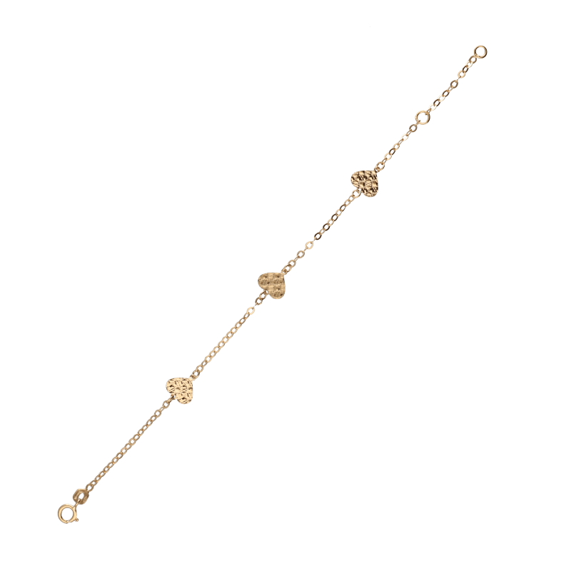 Bracciale Oro 18 kt Bimba cuori