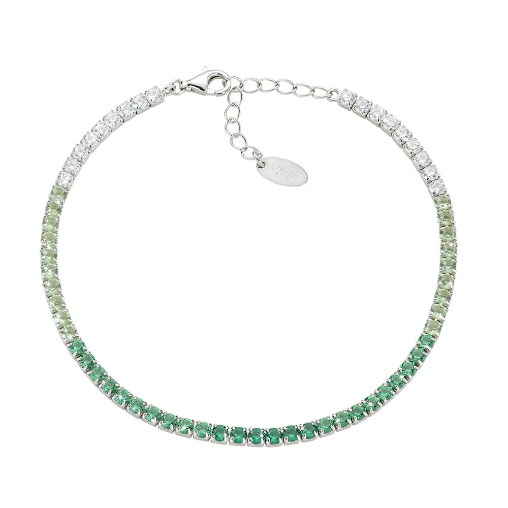 Bracciale Amen Tennis Degradé Verde con Zirconi 2,5 mm