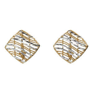 Orecchini Oro 18 kt Donna Lavorati a rombo monachella