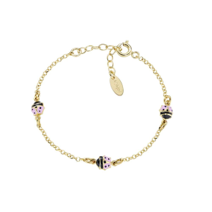 Bracciale Amen Bambina Coccinelle Rosa Dorato