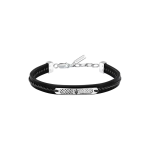 Bracciale Maserari Jewels Pelle Nera