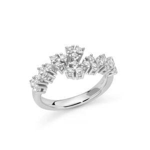 Anello Miluna Unica Neve Limited Edition topazi bianchi m14