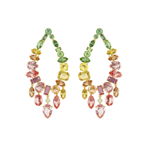 Orecchini Swarovski Gema pendenti con cristalli multicolore