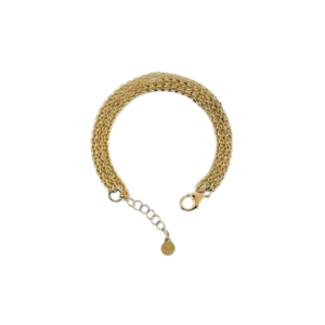 Bracciale Etrusca Gioielli maglia spiga placcato oro 18Kt