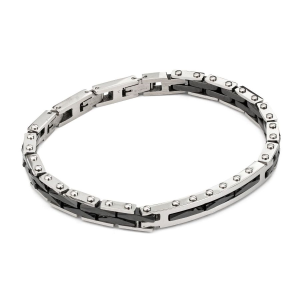 Bracciale Boccadamo in acciaio con ceramica nera