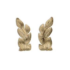 Orecchini Oro 18 kt foglia di alloro